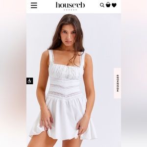 House of CB Tiffani Lace Trim Mini Dress